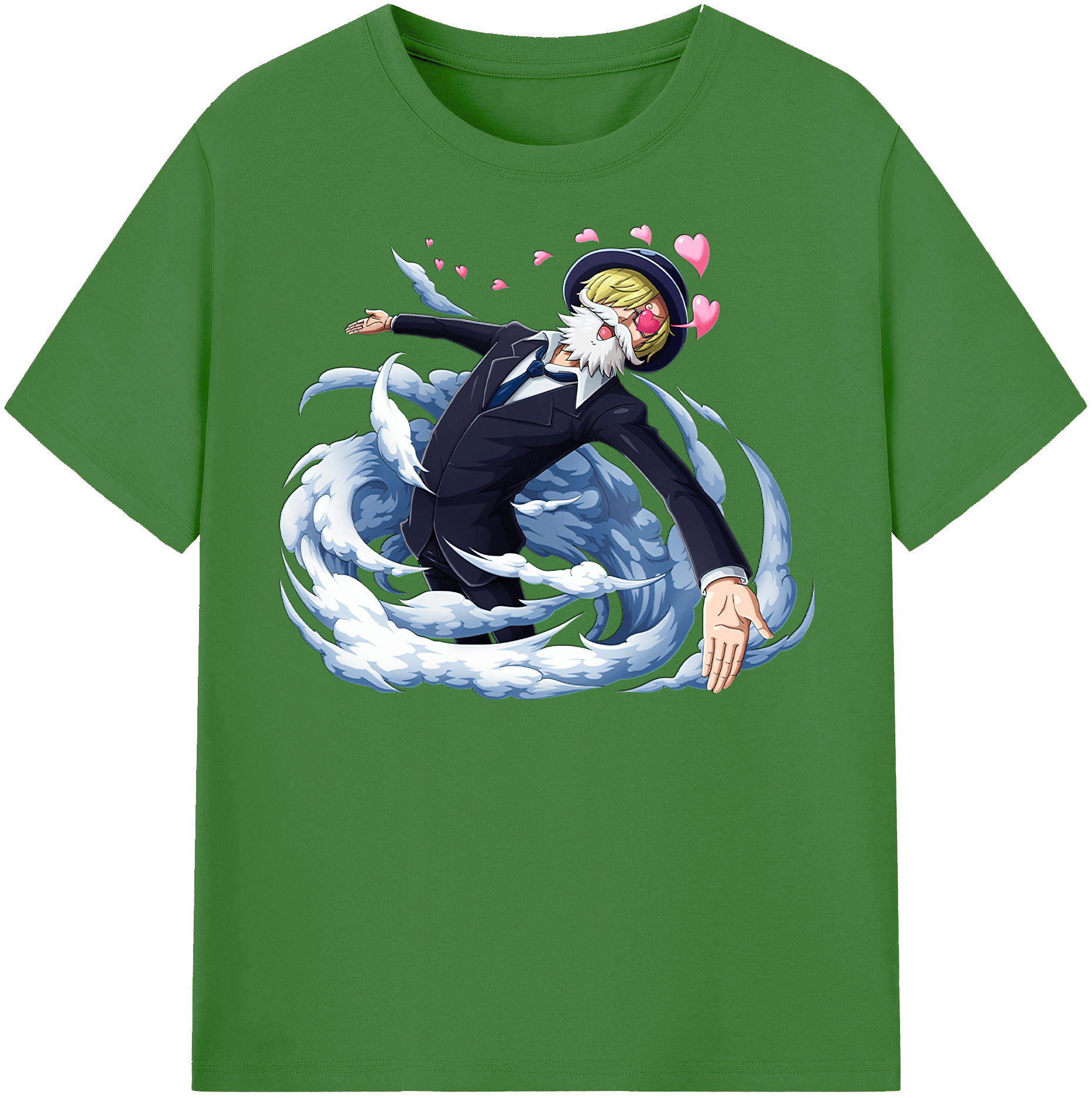 （画像用） ワンピース サンジ ONE PIECE Sanji レディースカジュアルプリントTシャツ（綿100％）